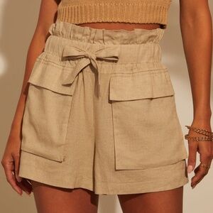 VICI Luella Linen Pocketed Shorts NEVER WORN